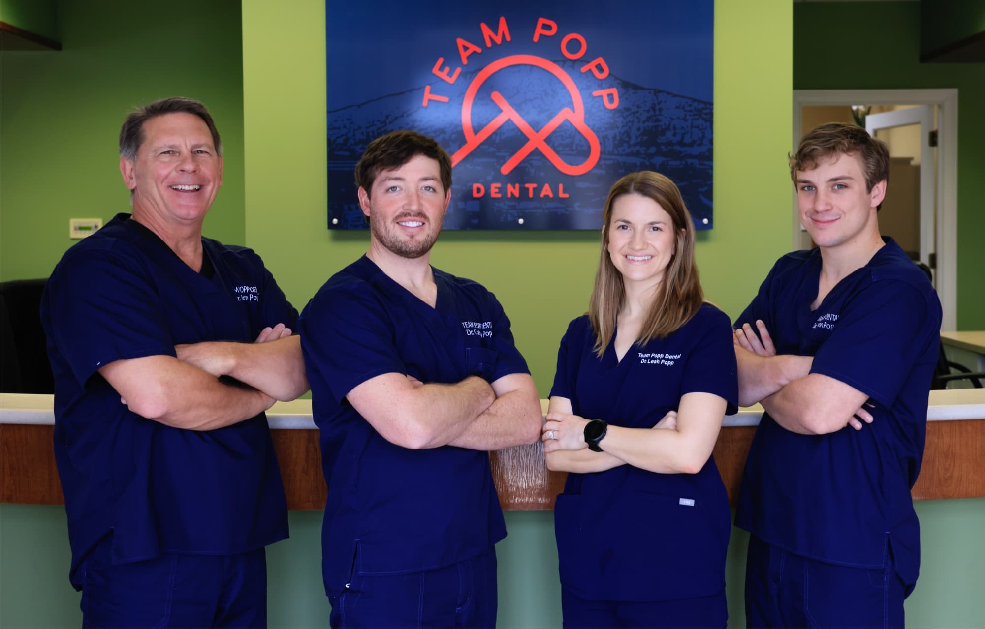 team popp doctors smiling